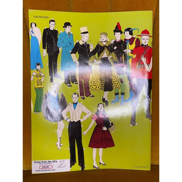 THIRTY from the 30s - NEW SIGNED Tom Tierney Book 1974 Paper Dolls for Grownups - Picture 2 of 13